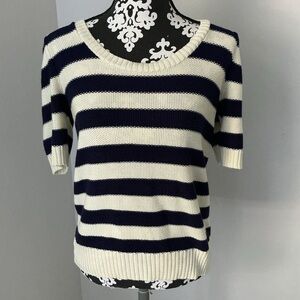 Pins & Needles Navy and Cream Knit Sweater